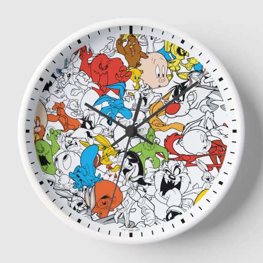 LOONEY TUNES™ Color Pop Muster Uhr (Vorderseite)