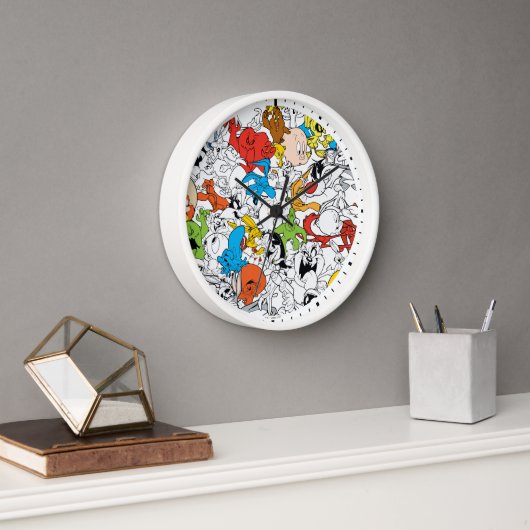 LOONEY TUNES™ Color Pop Muster Uhr (Büro)