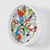 LOONEY TUNES™ Color Pop Muster Uhr (Winkel)
