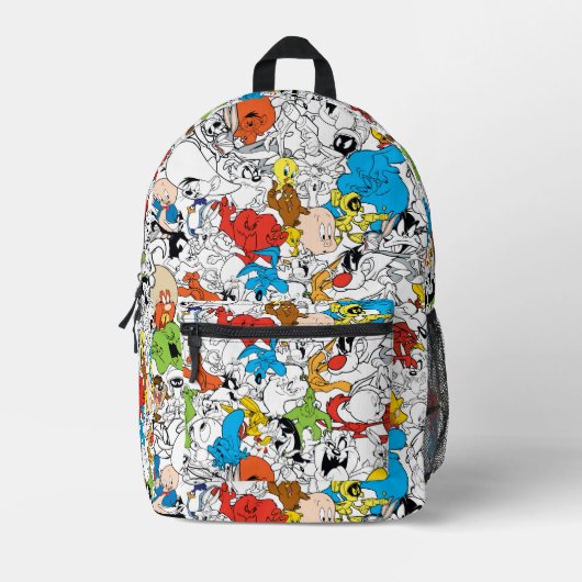 LOONEY TUNES™ Color Pop Pattern Bedruckter Rucksack (Vorderseite)