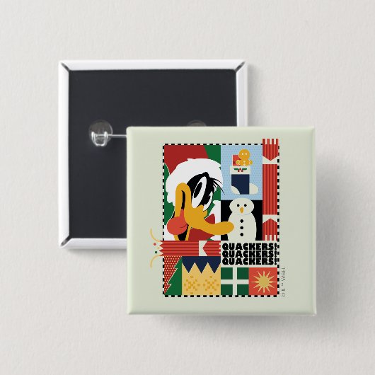 LOONEY TUNES™ DAFFY DUCK™ Holiday Quacker Button (Vorne & Hinten)