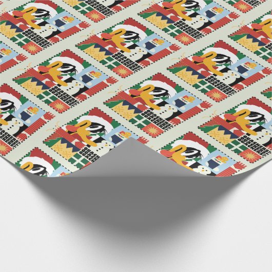 LOONEY TUNES™ DAFFY DUCK™ Holiday Quacker Geschenkpapier (Ecke)