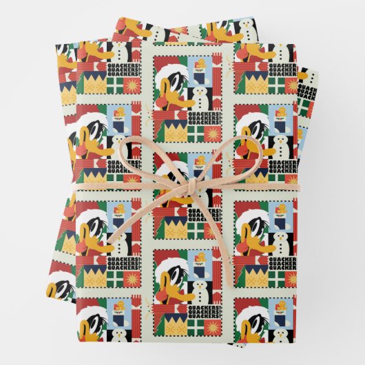LOONEY TUNES™ DAFFY DUCK™ Holiday Quacker Geschenkpapier Set (Beispiel)