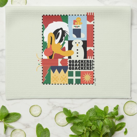 LOONEY TUNES™ DAFFY DUCK™ Holiday Quacker Geschirrtuch (Gefaltet)
