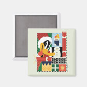 LOONEY TUNES™ DAFFY DUCK™ Holiday Quacker Magnet (Vorderseite/Rückseite)