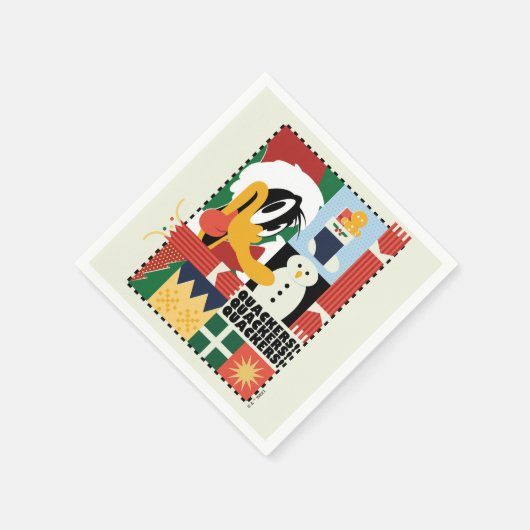LOONEY TUNES™ DAFFY DUCK™ Holiday Quacker Serviette (Ecke)