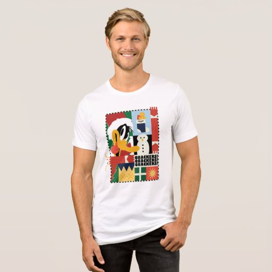 LOONEY TUNES™ DAFFY DUCK™ Holiday Quacker Tri-Blend Shirt (Vorderseite voll)