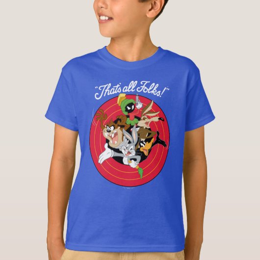 LOONEY TUNES™ "DAS SIND ALLE FOLKS!™" Bullseye Gro T-Shirt (Vorderseite)