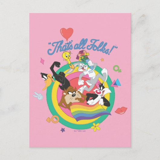 LOONEY TUNES™ - Das sind alle Leute! Pride Bullsey Postkarte (Vorderseite)