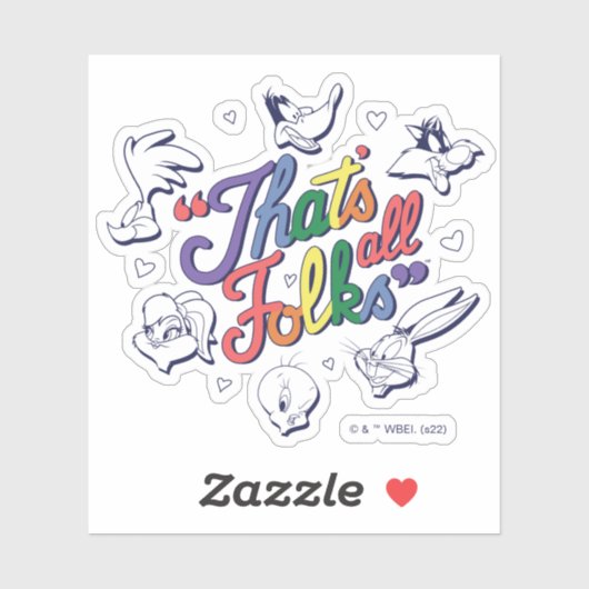 LOONEY TUNES™ - Das sind alle Leute! Stolzes Abzei Aufkleber (Blatt)