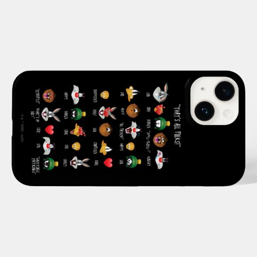 LOONEY TUNES™ Emoji Chart Case-Mate iPhone Hülle (Rückseite (Horizontal))