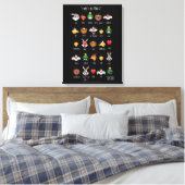 LOONEY TUNES™ Emoji Chart Leinwanddruck (Insitu (Schlafzimmer))