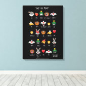 LOONEY TUNES™ Emoji Chart Leinwanddruck (Insitu (Holzboden))