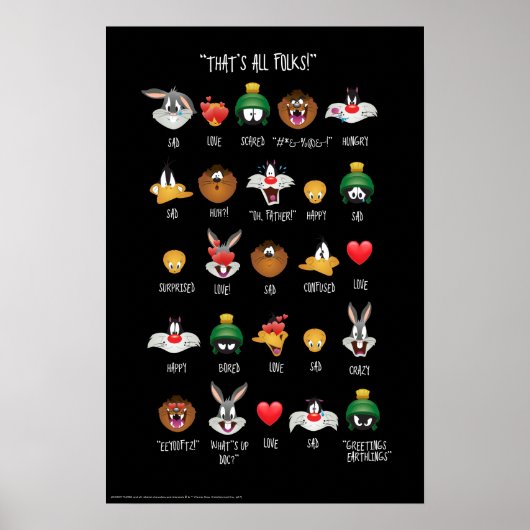 LOONEY TUNES™ Emoji Chart Poster (Vorne)