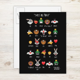 LOONEY TUNES™ Emoji Chart Postkarte