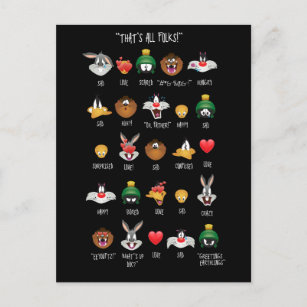 LOONEY TUNES™ Emoji Chart Postkarte