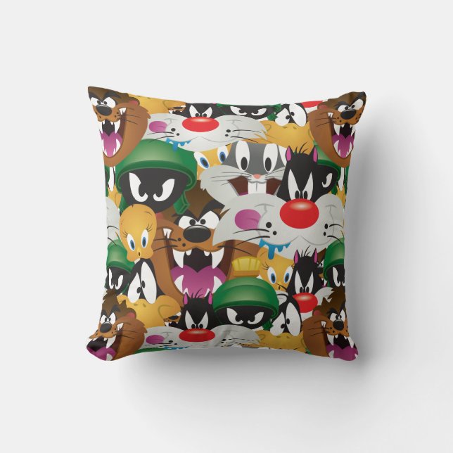 LOONEY TUNES™ Emoji-Muster Kissen (Vorderseite)