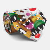 LOONEY TUNES™ Emoji-Muster Krawatte (Gerollt)