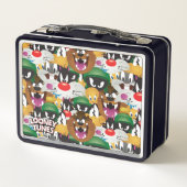 LOONEY TUNES™ Emoji-Muster Metall Brotdose (Rückseite)