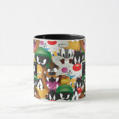 LOONEY TUNES™ Emoji-Muster | Name hinzufügen Tasse (Zentrum)