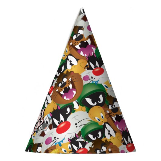 LOONEY TUNES™ Emoji-Muster Partyhütchen (Links)