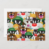 LOONEY TUNES™ Emoji-Muster Postkarte (Vorne/Hinten)