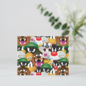 LOONEY TUNES™ Emoji-Muster Postkarte (Stehend Vorderseite)