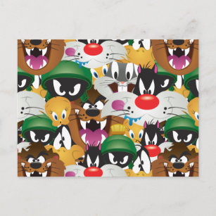 LOONEY TUNES™ Emoji-Muster Postkarte