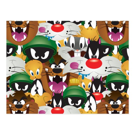 LOONEY TUNES™ Emoji Muster Postkarte | Zazzle.de