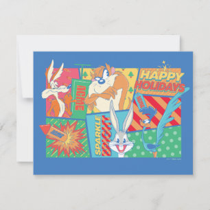 LOONEY TUNES™   Frohe Feiertage Muster Mitteilungskarte