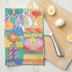 LOONEY TUNES™   Fröhliche Feiertage Weihnachtsmust Geschirrtuch