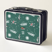 LOONEY TUNES™ Fußball-Playbook-Muster Metall Brotdose (Rückseite)