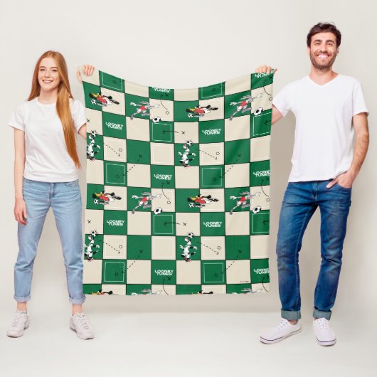 LOONEY TUNES™ Fußballrastermuster Fleecedecke (Beispiel)