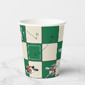 LOONEY TUNES™ Fußballrastermuster Pappbecher (Vorderseite)