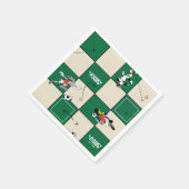 LOONEY TUNES™ Fußballrastermuster Serviette (Ecke)