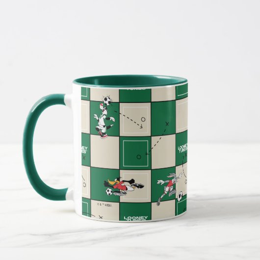 LOONEY TUNES™ Fußballrastermuster Tasse (Links)