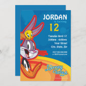 LOONEY TUNES™ Geburtstag anzeigen Einladung (Vorne/Hinten)