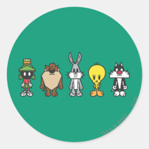 LOONEY TUNES™ Group Foto Op Runder Aufkleber