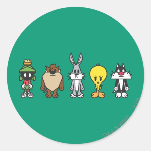 LOONEY TUNES™ Group Foto Op Runder Aufkleber (Vorderseite)