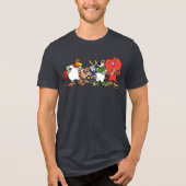 LOONEY TUNES™ Gruppe Rollerblade Picture Tri-Blend Shirt (Vorderseite)