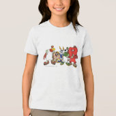 LOONEY TUNES™ Gruppe Rollerblade Picture Tri-Blend Shirt (Vorderseite)