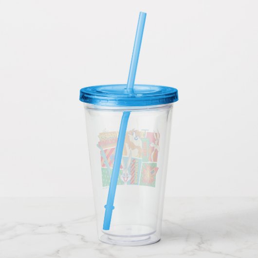 LOONEY TUNES™ | Happy Holidays Pattern Acryltrinkbecher (Rückseite)