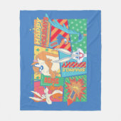 LOONEY TUNES™ | Happy Holidays Pattern Fleecedecke (Vorderseite)