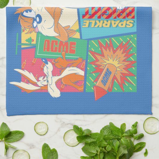 LOONEY TUNES™ | Happy Holidays Pattern Geschirrtuch (Gefaltet)