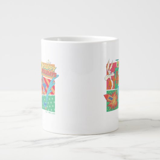 LOONEY TUNES™ | Happy Holidays Pattern Jumbo-Tasse (Vorderseite)