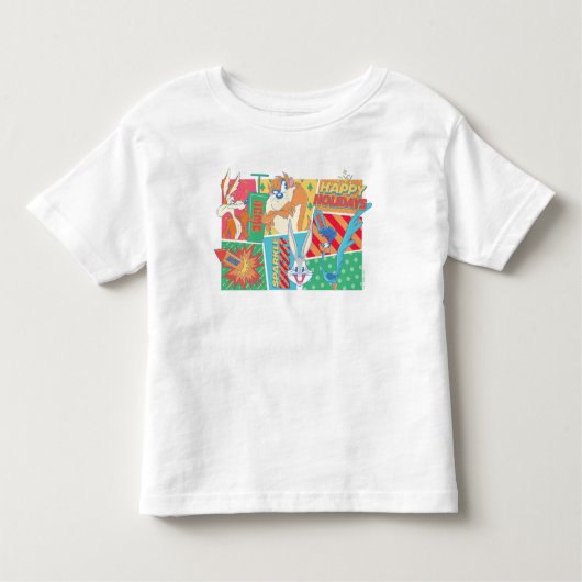 LOONEY TUNES™ | Happy Holidays Pattern Kleinkind T-shirt (Vorderseite)