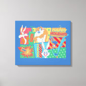 LOONEY TUNES™ | Happy Holidays Pattern Leinwanddruck (Vorderseite)