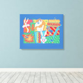 LOONEY TUNES™ | Happy Holidays Pattern Leinwanddruck (Insitu (Holzboden))