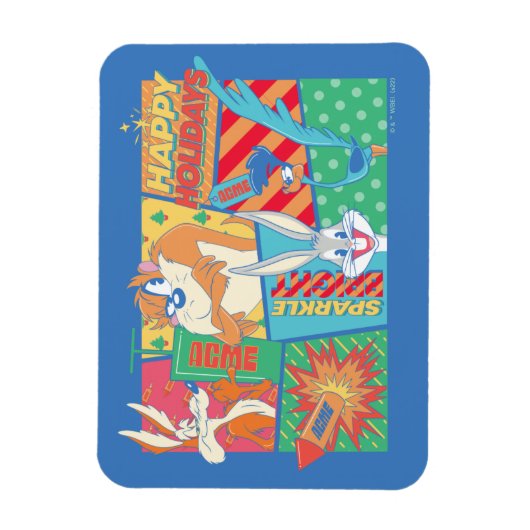 LOONEY TUNES™ | Happy Holidays Pattern Magnet (Vertikal)