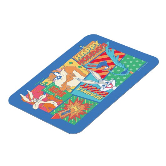 LOONEY TUNES™ | Happy Holidays Pattern Magnet (Linke Seite)
